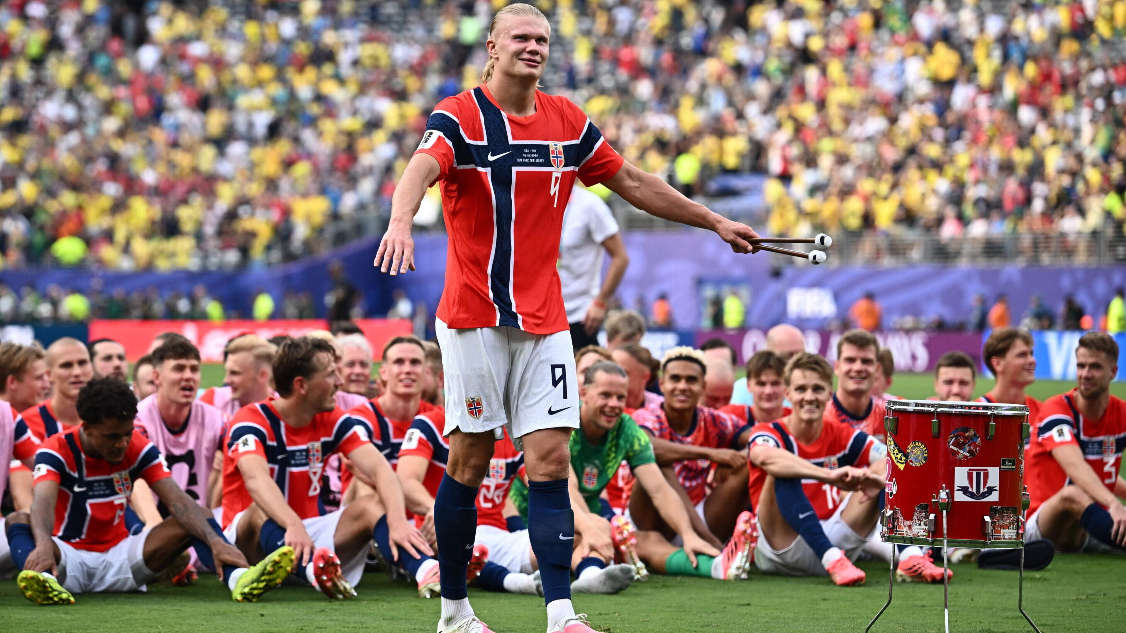 Haaland’s double sees Norway progress to World Cup quarter-finals as Brazil bow out